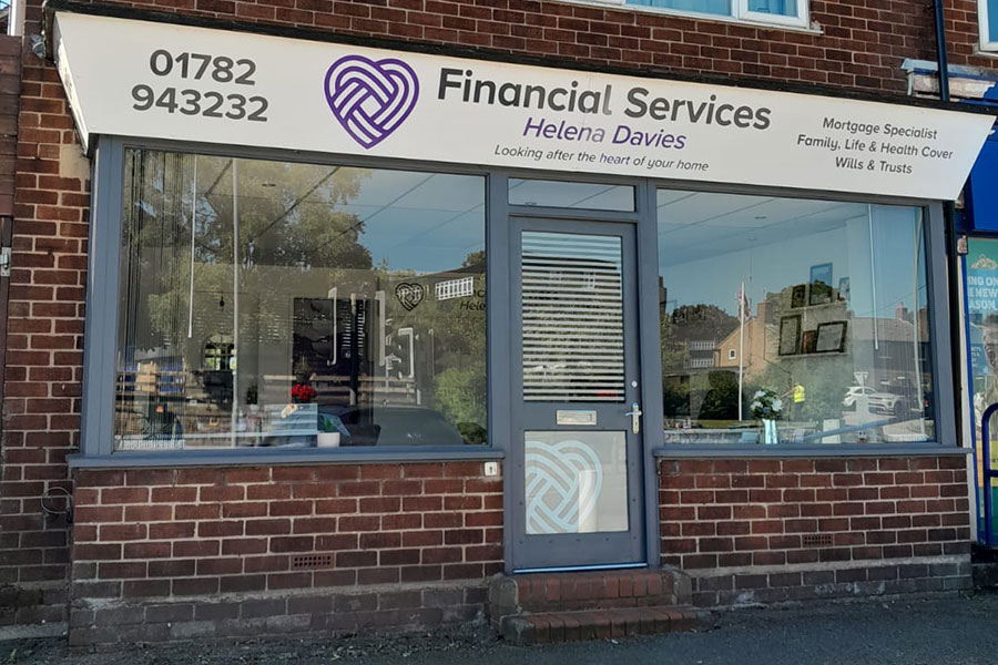 The external view of HD Financial Services office in Blyth Bridge, Stoke-on-Trent, Staffordshire